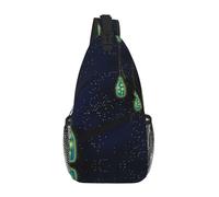 CPyuqw Durevole 3D Bella Stampa Marittima Estate Cross Chest Bag - Zaino unisex con cerniere multiple, perfetto per escursioni e uso casual, Bella bottiglia di Under the Night Sky, Taglia unica
