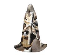 CPyuqw L Halloween Capo con cappuccio - Unisex Beach Seashell Starfish Print Cosplay Robe per Víspera de Todos los Santos, Party, Carnevale