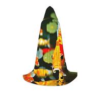 CPyuqw L Halloween Capo con cappuccio - Unisex giapponese Pretty Koi Fish Print Cosplay Robe per Víspera de Todos los Santos, festa, Carnevale