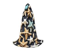CPyuqw M Halloween Capo con cappuccio - Unisex Conchiglia Stella Marina Stampa Cosplay Robe per Víspera de Todos los Santos, Party, Carnevale