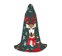 CPyuqw M Halloween Capo con cappuccio - Unisex Natale cervo stampa Cosplay Robe per Víspera de Todos los Santos, festa, Carnevale