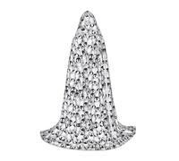 CPyuqw S Halloween Capo con cappuccio - Unisex Cute Penguins Sketch Print Cosplay Robe per Víspera de Todos los Santos, Party, Carnevale