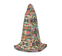 CPyuqw S Halloween Capo con cappuccio - Unisex Donuts Print Cosplay Robe per Víspera de Todos los Santos, Party, Carnevale