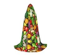 CPyuqw S Halloween Capo con cappuccio - Unisex frutta fresca e verdura stampa Cosplay Robe per Víspera de Todos los Santos, festa, Carnevale