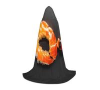CPyuqw S Halloween Capo con cappuccio - Unisex giapponese sushi gamberetti stampa Cosplay Robe per Víspera de Todos los Santos, festa, Carnevale