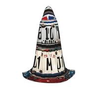 CPyuqw S Halloween Capo con cappuccio - Unisex Old License Plate Print Cosplay Robe per Víspera de Todos los Santos, Party, Carnevale