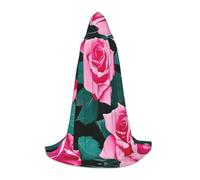 CPyuqw S Halloween Capo con cappuccio - Unisex Rose Rosa Stampa Immagine Cosplay Robe per Víspera de Todos los Santos, festa, Carnevale