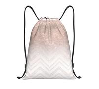 CPyuqw Sacca con coulisse - Borsa leggera con stampa glitterata con bel motivo stampato, con coulisse e spallacci regolabili, Nero , S