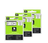 CQadsDyrx 3PK 24mm 53713 Etichetta per nastro D1 53713 Nastro nero su bianco compatibile con stampante LabelManager PnP Wireless LM450
