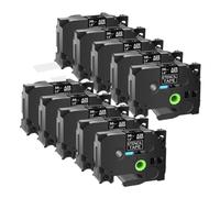 CQadsDyrx Nastri per etichette stencil per incisione non adesivi da 10 pezzi 18/24/36mm compatibili con i materiali di consumo per stampanti STE141 STE-151 161 PT530 PT550 E200(36mm)