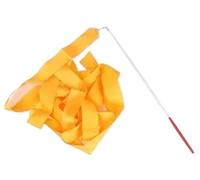 CQAHDSEVF Bastoni per Nastri da Ballo, Nastro da Ballo Streamer Multicolore 2 m/4 m, Ginnastica Ritmica, Balletto, spettacoli di talento, Danza Artistica(Orange,2m)