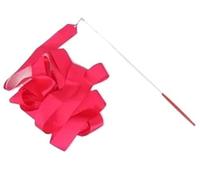 CQAHDSEVF Bastoni per Nastri da Ballo, Nastro da Ballo Streamer Multicolore 2 m/4 m, Ginnastica Ritmica, Balletto, spettacoli di talento, Danza Artistica(Rose,2m)