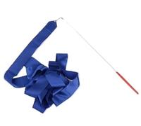 CQAHDSEVF Bastoni per Nastri da Ballo, Nastro da Danza Streamer Multicolore 4 m Bastone 49 cm for Ginnastica Classica(Blue)