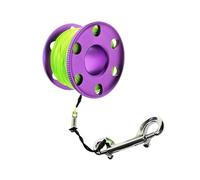 CQAHDSEVF Bobina da Immersione “Finger Spool”, Bobina for Immersioni subacquee 30-60 Metri Linea di marcatura for caverne di relitti Multicolore(Purple 60 Meters)
