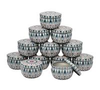 CQAHDSEVF Contenitori per Candele, 12 vasetti di Latta for Candele in Ferro vuote, Custodia for Candele Fai da Te, for spezie secche e Dolci(Tin Can-9)