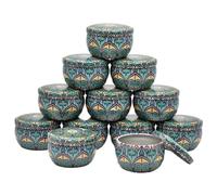 CQAHDSEVF Contenitori per Candele, 12 vasetti di Latta for Candele in Ferro vuote, Custodia for Candele Fai da Te, for spezie secche e Dolci(Tin Can-8)