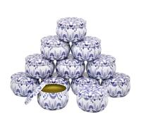 CQAHDSEVF Contenitori per Candele, 12 vasetti di Latta for Candele in Ferro vuote, Custodia for Candele Fai da Te, for spezie secche e Dolci(Tin Can-4)