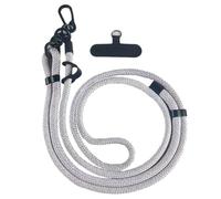CQAHDSEVF Cordino per telefono da collo, 2 pezzi 8MMx120CM cordino multicolore for cellulare(Light Grey)