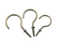 CQAHDSEVF Ganci da parete a vite, 60 viti con gancio for tazza in bronzo, placcate in rame da 1/2-2 pollici for appendere piante e tazze(1 3-4 inch)