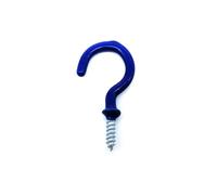 CQAHDSEVF Ganci da parete a vite, Confezione da 50 ganci a vite rivestiti in plastica multicolore da 27-48 mm for uso interno ed esterno(Blue,Length 31mm)