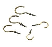 CQAHDSEVF Ganci da parete a vite, Confezione da 60 ganci a vite da 1/2" a 2" in acciaio al carbonio placcato in rame for interni ed esterni(1-1/4")