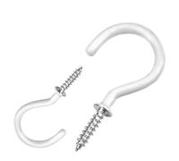 CQAHDSEVF Ganci da parete a vite, Confezione di ganci a vite bianchi da 50 misure multiple for uso interno ed esterno(1 inch)