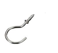 CQAHDSEVF Ganci da parete a vite, Ganci a vite con golfare, confezione da 100, color oro e argento, in diverse misure, for uso interno ed esterno(Silver,38mm)