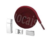 CQAHDSEVF Lacci per scarpe, Lacci piatti elastici senza fibbia, confezione da 2, multicolore, 100 cm x 6 mm(19 Wine Red)