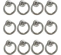 CQAHDSEVF Maniglie ad anello per cassetti, Maniglie for Cassetti for Armadietto Multicolor Diametro 35-40mm 12 Pz(Chrome Plated,35mm Diameter)