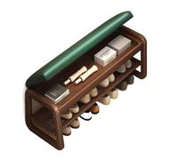 CQAHDSEVF Panca porta scarpe, Panca for scarpe in legno con cuscino e ripiano aperto in multicolore e molteplici dimensioni for la casa(Green,60cm)