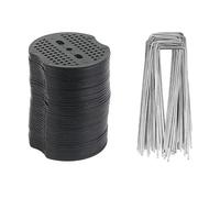 CQAHDSEVF Picchetti a U per Prato, Graffette for paesaggi a Forma di U Chiodi for Terra Picchetti for Tessuti for paesaggi Attrezzi da Giardinaggio Confezione Multipla(50pcs One Set)