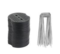 CQAHDSEVF Picchetti a U per Prato, Graffette for paesaggi a Forma di U Chiodi for Terra Picchetti for Tessuti for paesaggi Attrezzi da Giardinaggio Confezione Multipla(40pcs One Set)