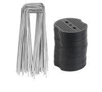 CQAHDSEVF Picchetti a U per Prato, Graffette for paesaggi a Forma di U for carichi Pesanti Chiodi rettificati in Acciaio zincato Multicolori 20-100 Pezzi(Mixed 20PCS-(Silver))