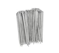 CQAHDSEVF Picchetti a U per Prato, Graffette Paesaggistiche a U Acciaio Zincato 10-100 PZ 4X(10-20) cm(4x20cm,50PCS)