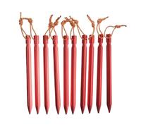 CQAHDSEVF Picchetti da Campeggio, Picchetti for Tenda da Esterno, 10 Pezzi, in Lega di Alluminio, 18 cm, Multicolore, con Cordino(A Red)
