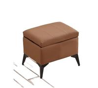 CQAHDSEVF Pouf contenitore, Poggiapiedi portaoggetti a cubo Sgabello con gradini Multicolor 40x30x34cm(Brown)