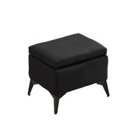 CQAHDSEVF Pouf contenitore, Poggiapiedi portaoggetti a cubo Sgabello con gradini Multicolor 40x30x34cm(Nero)