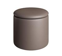 CQAHDSEVF Pouf contenitore, Sgabello Vanity Cubo Rotondo Con Contenitore, Seduta E Poggiapiedi, Multicolor(Brown)