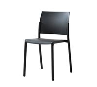CQAHDSEVF Sedia da pranzo con schienale, Sedia da pranzo impilabile con schienale for uso interno ed esterno in multicolor(Black)