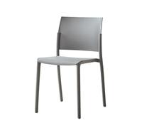 CQAHDSEVF Sedia da pranzo con schienale, Sedia da pranzo impilabile con schienale for uso interno ed esterno in multicolor(Grey)