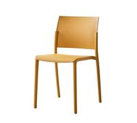CQAHDSEVF Sedia da pranzo con schienale, Sedia da pranzo impilabile con schienale for uso interno ed esterno in multicolor(Yellow)