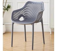 CQAHDSEVF Sedia da pranzo con schienale, Sedie a sdraio impilabili multicolori for patio, spiaggia, giardino, campeggio e soggiorno(Dark Gray B)