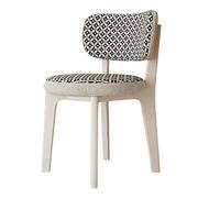 CQAHDSEVF Sedia da pranzo con schienale, Sedie da pranzo in legno senza braccioli, 2 pezzi, multicolore, con fodere for cuscini rimovibili(White+black,1PCS)