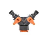 CQAHDSEVF Splitter per Rubinetto dell'Acqua, Sdoppiatore for Tubo da Giardino, Filettatura da 1/2 a 3/4 di Pollice, sdoppiatore a Y a 2 Vie, Multicolore(Gray a)