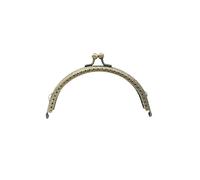 CQAHDSEVF Tastiere Metalliche con Chiusura a Bacio, Cornice for Borsa in Metallo Fai-da-Te con Chiusura a Bacio, Bronzo Antico, 8,5-20,5 cm(12.5cm)