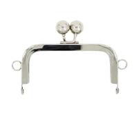 CQAHDSEVF Tastiere Metalliche con Chiusura a Bacio, Cornice for Borsa in Metallo Kiss Lock 10,5 cm x 5,5 cm Multicolor(Silver)