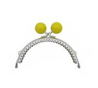 CQAHDSEVF Tastiere Metalliche con Chiusura a Bacio, Portamonete in Metallo Multicolore 10,5 cm(Yellow)