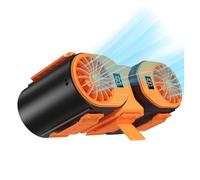 CQAHDSEVF Ventilatore indossabile da vita e collo con clip, Ventilatore portatile a vita multicolore ricaricabile 2 in 1 a doppio condotto digitale