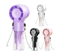 CQAHDSEVF Ventilatore portatile da collo 12000 RPM USB Nebbia 1200mAh Multicolor(Purple)
