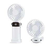CQAHDSEVF Ventilatore portatile da mano, Mini ventilatore con display a LED USB ricaricabile portatile multicolore da esterno